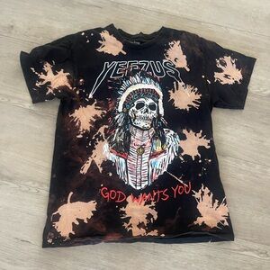 Yeezus Kayne West God Wants You Acid‎ Wash T Shirt Tee